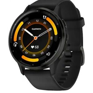 Garmin Black and Orange Smartwatch